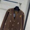 LOUIS VUITTON EMBROIDERED COTTON CARDIGAN - J007