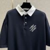 LOUIS VUITTON EMBROIDERED SHORT-SLEEVED COTTON BLEND POLO SHIRT - V001