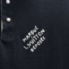 LOUIS VUITTON EMBROIDERED SHORT-SLEEVED COTTON BLEND POLO SHIRT - V001