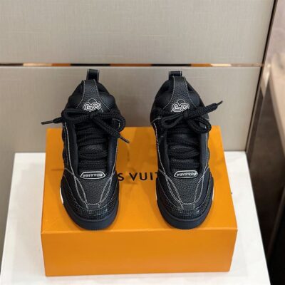 LOUIS VUITTON LV SKATE LEATHER BLACK SNEAKER - L049