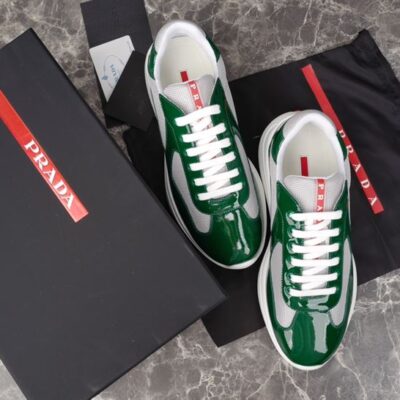 PRADA AMERICA'S CUP SNEAKERS GREEN SILVER - P007