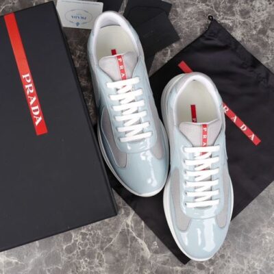 PRADA AMERICA'S CUP SNEAKERS SILVER CELESTE - P006