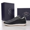 PRADA BLACK LEATHER SNEAKERS - P069