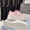 PRADA DOUBLE WHEEL RE-NYLON GABARDINE SNEAKERS PINK - P067