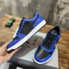 PRADA DOWNTOWN LEATHER SNEAKERS BLUE - P041