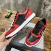 PRADA DOWNTOWN LEATHER SNEAKERS RED - P039