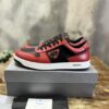 PRADA DOWNTOWN LEATHER SNEAKERS RED - P039