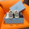 PRADA DOWNTOWN LEATHER SNEAKERS WHITE CRYSTAL - P028