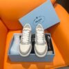 PRADA DOWNTOWN LEATHER SNEAKERS WHITE CRYSTAL - P028