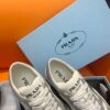 PRADA DOWNTOWN LEATHER SNEAKERS WHITE CRYSTAL - P028