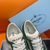 PRADA DOWNTOWN LEATHER SNEAKERS WHITE GREEN - P029