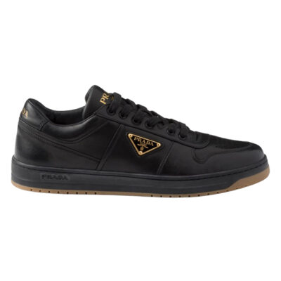 PRADA DOWNTOWN NAPPA LEATHER SNEAKERS BLACK - P044