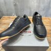 PRADA DOWNTOWN NAPPA LEATHER SNEAKERS BLACK - P044