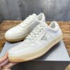 PRADA DOWNTOWN NAPPA LEATHER SNEAKERS IVORY - P043