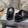 PRADA DOWNTOWN PATENT LEATHER SNEAKERS BLACK - P038