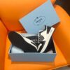 PRADA DOWNTOWN PATENT LEATHER SNEAKERS WHITE BLACK - P031