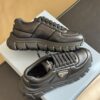 PRADA PADDED NAPPA LEATHER SNEAKERS BLACK - P053