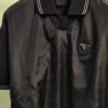 PRADA PIQUE POLO SHIRT WITH RE-NYLON DETAIL - A004