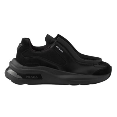 PRADA SYSTEME BRUSHED LEATHER SNEAKERS - P034