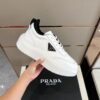 PRADA WHITE LEATHER SNEAKERS - P058