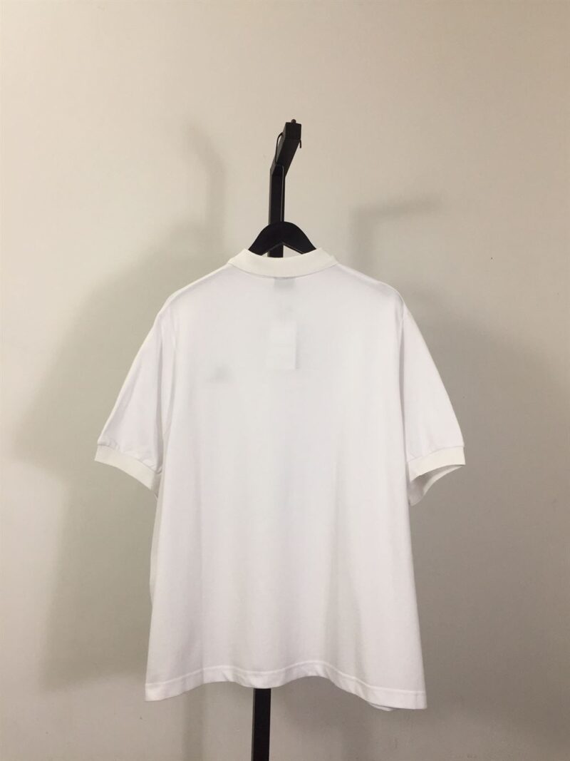 BALENCIAGA BB CLASSIC BALENCIAGA POLO SHIRT OVERSIZED IN WHITE - Y037