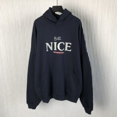 BALENCIAGA BE NICE PRINTED HOODIE - BH016