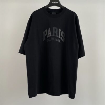 BALENCIAGA CITIES PARIS T-SHIRT IN BLACK - Y046