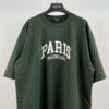 BALENCIAGA CITIES PARIS T-SHIRT IN DARK GREEN - Y047