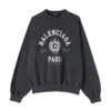 BALENCIAGA COLLEGE 1917 FLEECE REGULAR CREWNECK - BH041