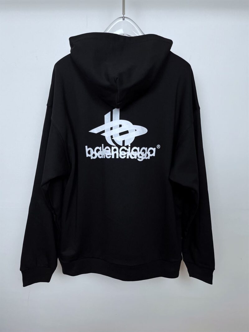 BALENCIAGA COTTON HOODIE IN BLACK - BH017