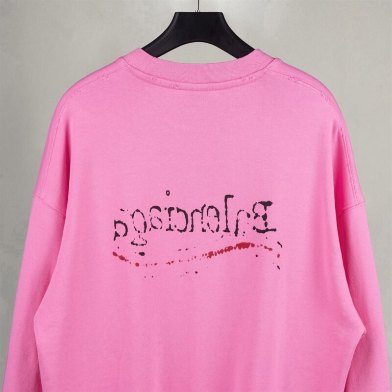 BALENCIAGA COTTON SWEATSHIRT IN PINK - BH024