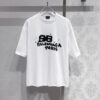 BALENCIAGA COTTON T-SHIRT WHITE BLACK - Y041