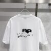 BALENCIAGA COTTON T-SHIRT WHITE BLACK - Y041