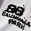 BALENCIAGA COTTON T-SHIRT WHITE BLACK - Y041