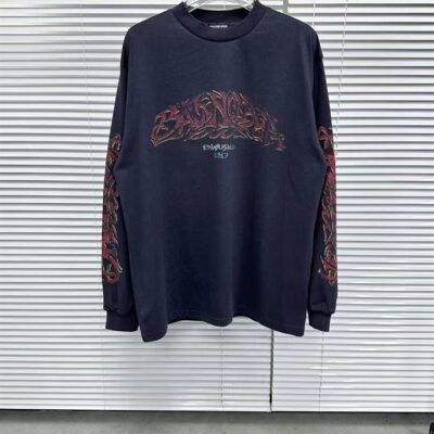 BALENCIAGA CREW NECK STREET STYLE LONG-SLEEVE SHIRT - BH037