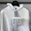 BALENCIAGA CRYPTO HOODIE MEDIUM FIT IN WHITE - BH039