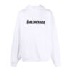 BALENCIAGA DESTROYED LOGO-PRINT HOODIE - BH028