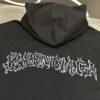 BALENCIAGA DIY METAL OUTLINE HOODIE OVERSIZED IN BLACK WHITE - BH006