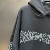 BALENCIAGA DIY METAL OUTLINE HOODIE OVERSIZED IN BLACK WHITE - BH006