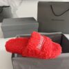 BALENCIAGA FURRY SLIDE RED - E048