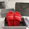 BALENCIAGA FURRY SLIDE RED - E048