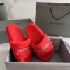 BALENCIAGA FURRY SLIDE RED - E048