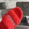 BALENCIAGA FURRY SLIDE RED - E048