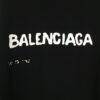 BALENCIAGA HAND-DRAWN BALENCIAGA HOODIE MEDIUM FIT IN BLACK - BH015