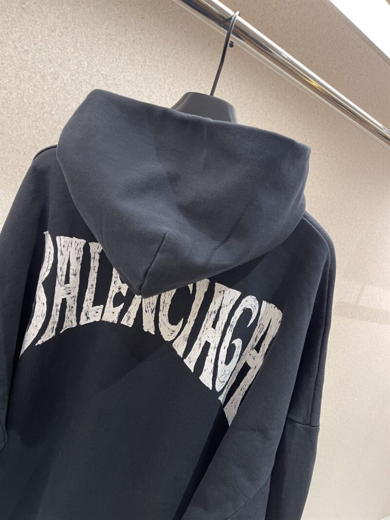 BALENCIAGA HAND-DRAWN HOODIE MEDIUM FIT - BH027