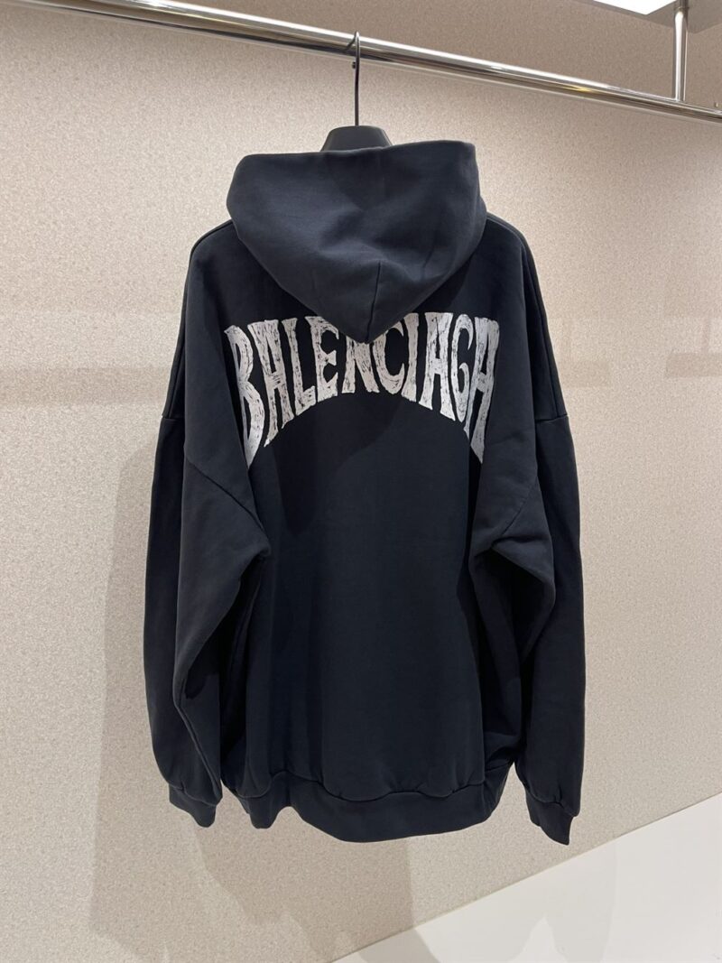 BALENCIAGA HAND-DRAWN HOODIE MEDIUM FIT - BH027