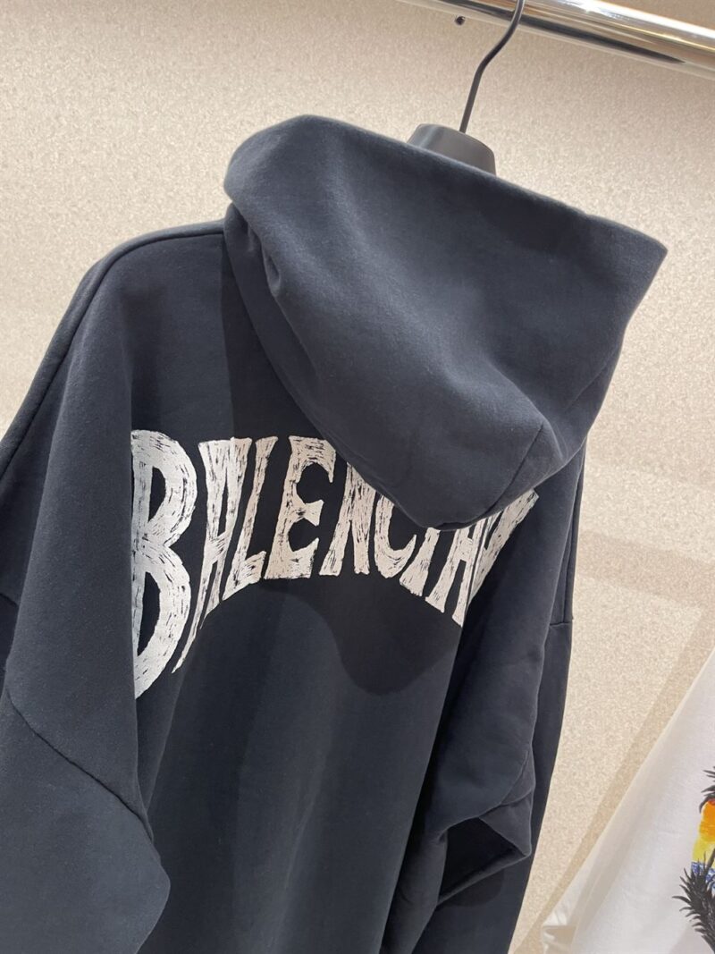 BALENCIAGA HAND-DRAWN HOODIE MEDIUM FIT - BH027