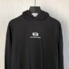 BALENCIAGA INFINITY LOGO OVERSIZE DECONSTRUCTED MIXED MEDIA HOODIE - BH025