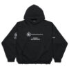 BALENCIAGA WFP HOODIE MEDIUM FIT IN BLACK - BH042