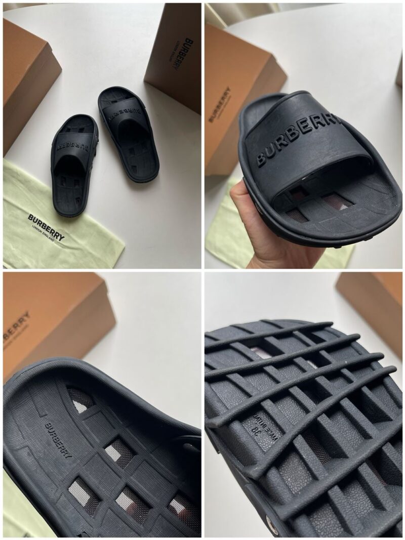 BURBERRY BUCKLOW SLIDES BLACK - U009